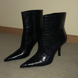 Nine West Croc Ankle Booties